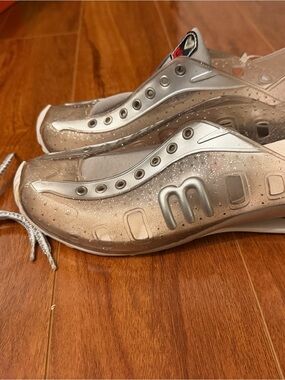 Silver Women Lace Up Jelly Shoes LIMITED EDITION Melissa 2000s Vintage